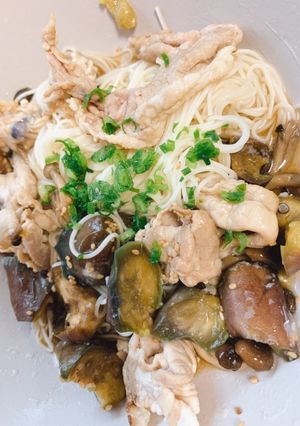 簡単◎豚肉と茄子で素麺アレンジ-レシピのメイン写真