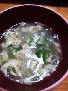 オクラのかき玉味噌汁-レシピのメイン写真