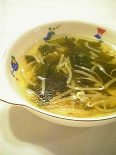 もやしとわかめの中華風スープ-レシピのメイン写真
