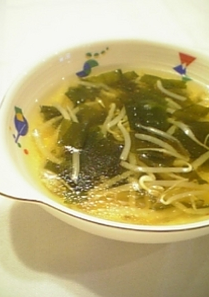 もやしとわかめの中華風スープ-レシピのメイン写真