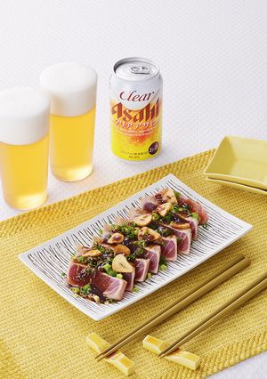 たたきまぐろのわさぽんガーリック-レシピのメイン写真