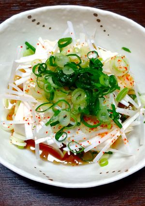 ジュワ～！『葱まみれ冷奴の胡麻油かけ』-レシピのメイン写真