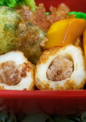 ちくわハンバーグ詰め-レシピのメイン写真