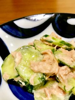 簡単!美味しい!きゅうりとツナの和え物-レシピのメイン写真