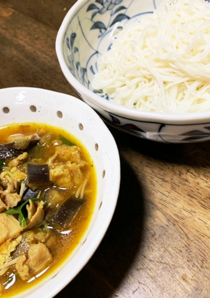 暑さをふっとばせ！カレーそうめん-レシピのメイン写真