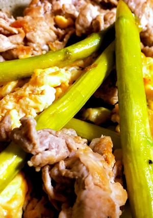 超シーズン！アスパラと豚肉炒めもの-レシピのメイン写真