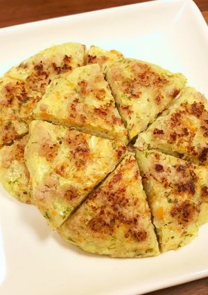 離乳食後期に☆山芋入りやわもちお好み焼き-レシピのメイン写真
