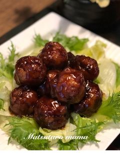 豚こまで作る♪黒酢あんかけの肉団子✨-レシピのメイン写真