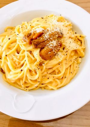 らるきいのウニボナーラパスタ再現レシピ-レシピのメイン写真