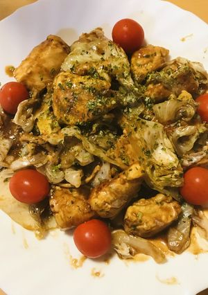 鶏肉とレタスの赤味噌炒め-レシピのメイン写真