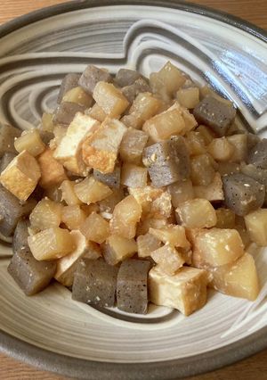 大根こんにゃく厚揚げ味噌煮-レシピのメイン写真