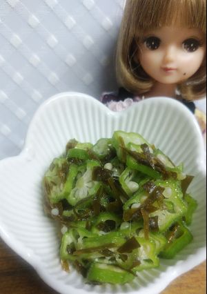 リカちゃん♡生おくらと都こんぶ和え-レシピのメイン写真