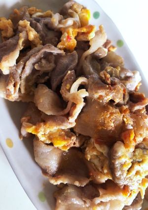 豚肉大好き旦那考案♪豚肉卵炒め-レシピのメイン写真