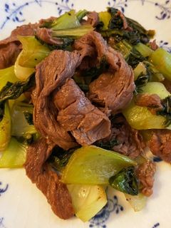 チンゲンサイと牛肉の炒め物♪-レシピのメイン写真
