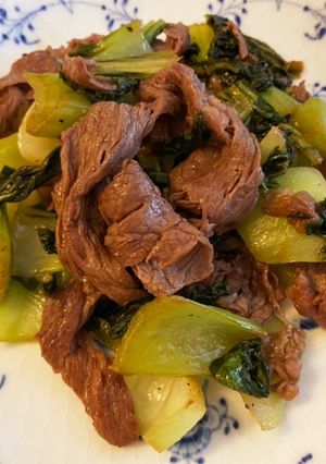 チンゲンサイと牛肉の炒め物♪-レシピのメイン写真