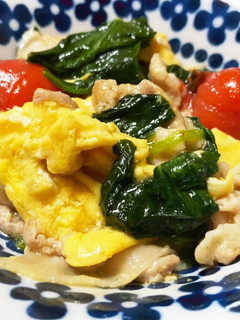 豚肉とほうれん草の玉子あんかけ-レシピのメイン写真