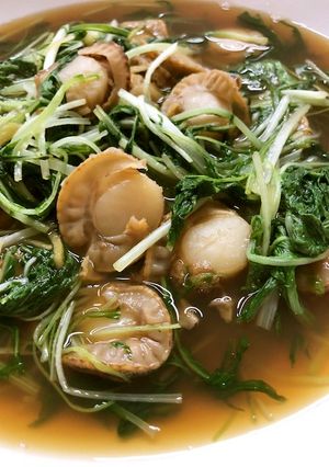 ベビー帆立と水菜のサッと煮-レシピのメイン写真