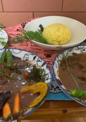 ビーツと牛スネ肉と野菜素揚げスープカレー-レシピのメイン写真