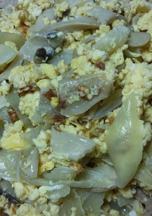 エリンギと玉ねぎと牛肉の玉子とじ-レシピのメイン写真