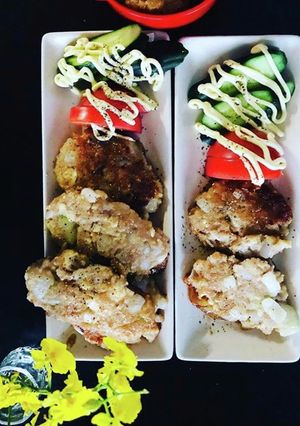 もちもちヘルシーつくね風ハンバーグ-レシピのメイン写真