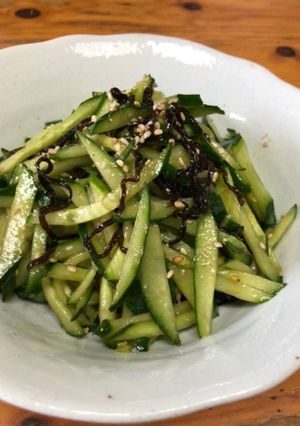 塩昆布が決めて！千切りキュウリのナムル-レシピのメイン写真