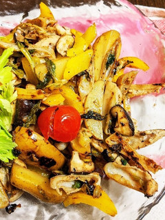 軟骨ときのこのオリーブ炒め-レシピのメイン写真