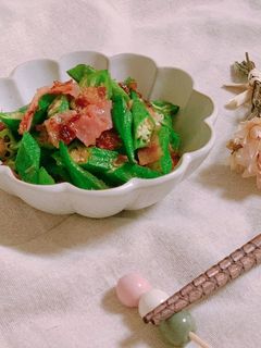 あと一品!オクラとベーコンのごま油炒め☆-レシピのメイン写真