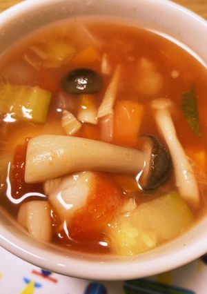 ズッキーニとお好み具材のミネストローネ-レシピのメイン写真