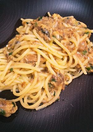 サバ味噌缶のパスタ-レシピのメイン写真