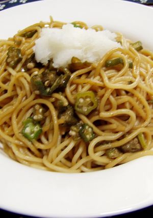 さっぱり♪おくら入り和風おろしパスタ-レシピのメイン写真