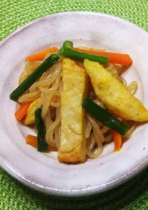 糸こんにゃくとてんぷらのカレー炒め-レシピのメイン写真