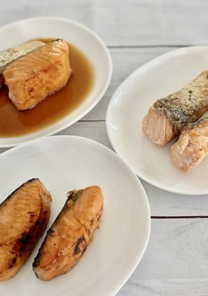 今夜は和食に決定♪生鮭の３種焼き-レシピのメイン写真
