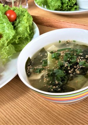 冷製でも美味⭐︎さば缶汁のゴマこくスープ-レシピのメイン写真
