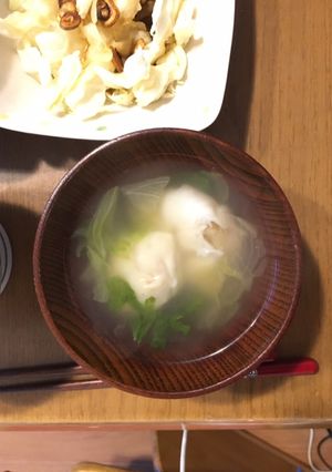 餃子の皮で！エビワンタンスープ-レシピのメイン写真