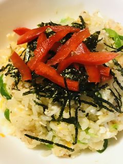 ピーマンとカツオ節の玉子チャーハン-レシピのメイン写真