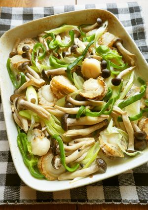ベビー帆立の蒸し焼き☆簡単ヘルシー！-レシピのメイン写真