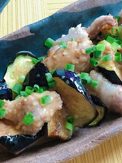 揚げ焼きなすと豚肉のごま味噌ポン酢-レシピのメイン写真
