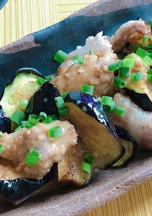 揚げ焼きなすと豚肉のごま味噌ポン酢-レシピのメイン写真