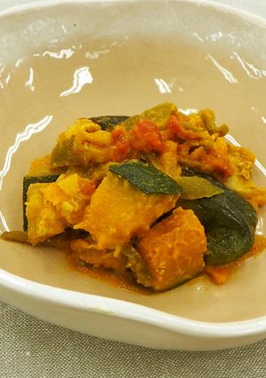 夏野菜のカレー煮込み★神戸学校給食レシピ-レシピのメイン写真
