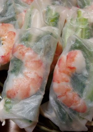 ヘルシー！蒸し鶏とゴーヤの生春巻！-レシピのメイン写真
