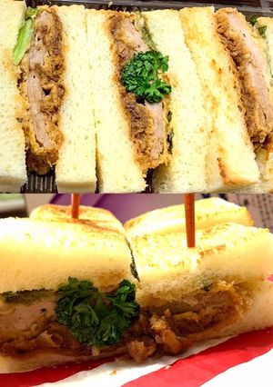 カツサンドをホットサンドにリメイク-レシピのメイン写真