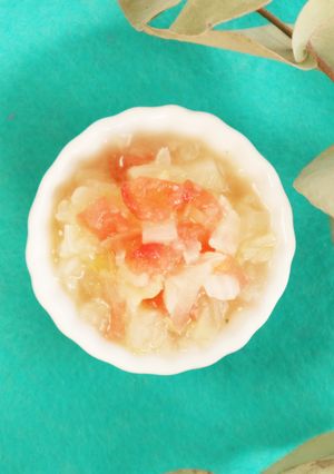 【離乳食中期】野菜のだし煮〜トマト添え〜-レシピのメイン写真