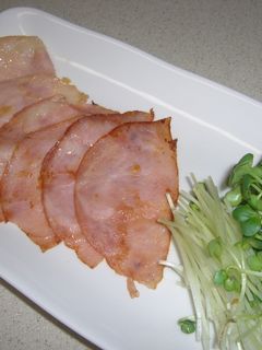 ハムみそ漬け焼きカイワレ巻き-レシピのメイン写真