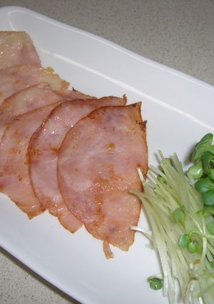 ハムみそ漬け焼きカイワレ巻き-レシピのメイン写真