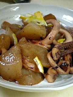 圧力鍋でぱぱっと!大根とイカの煮物♪-レシピのメイン写真