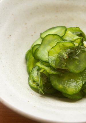 きゅうり・大葉・ニンニク酢の物♪-レシピのメイン写真