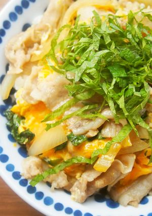 豚バラとたっぷり大葉の卵丼！-レシピのメイン写真