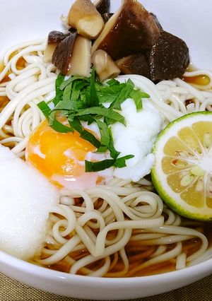 乾しいたけの冷製うどん-レシピのメイン写真