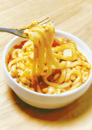 海の幸のトロッとチーズうどん-レシピのメイン写真