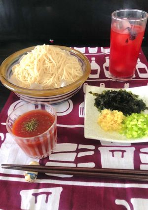 トマトジュースで簡単イタリアン風そうめん-レシピのメイン写真